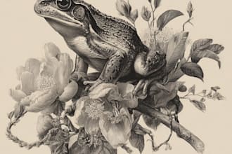 draw animal and botanical illustrations