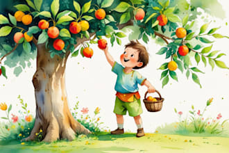 children story book illustration children story children story book illustration