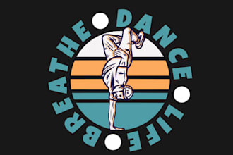 do dance studio vintage logo design with express delivery