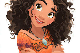 draw cartoon portrait in  style