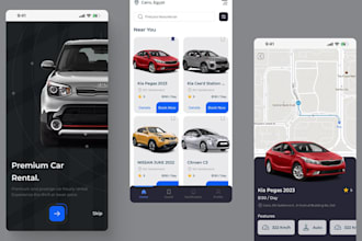 develop car rental app, car booking website, and fleet management