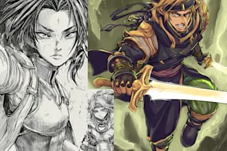 illustrate original anime character for roleplaying stories