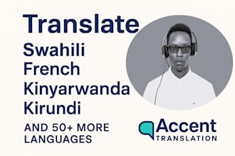 translate kinyarwanda, kirundi, kiswahili, french, and more