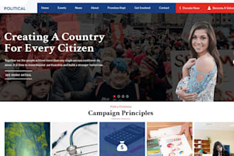 build squarespace political website election support website donation website