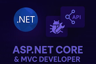 develop dot net core mvc web app, rest API, mssql server