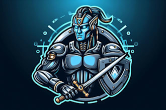 design unique borg warrior logo with t  shirt for your brand