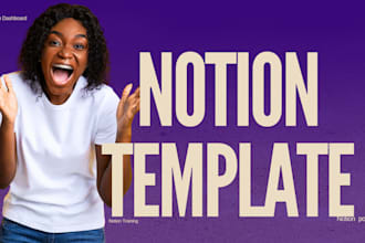 build custom notion templates, notion CRM, notion client portal notion training