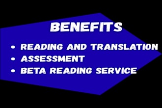 a service of beta reading