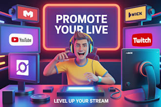 promote and optimize your youtube or twitch live stream