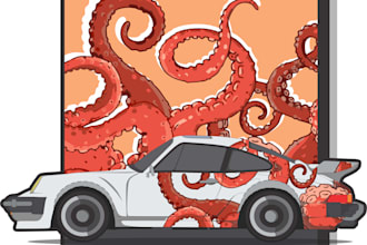 design custom car art for your brand or merch