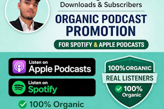 do organic podcast promotion for spotify and apple podcasts