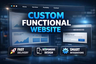 create custom functional website