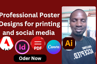 design a poster or flyer for printing or social media