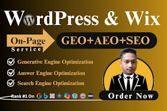 do wix or wordpress onpage SEO aeo GEO and schema markup