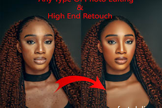 do high end photo retouching and skin smoothing