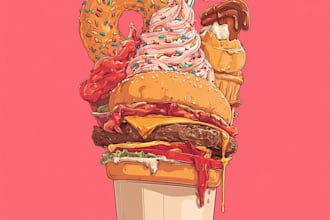 make a food pop art of your food