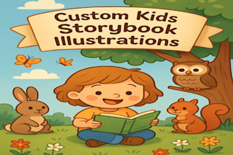 create custom childrens book illustrations and character art