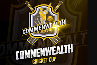 do  custom cricket logo design team, club and tournament branding