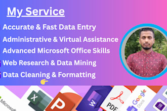 do typing job, data entry work, PDF to word or excel