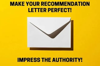 write and design a recommendation letter for you