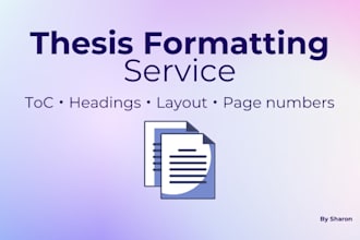 professionally format your thesis, dissertation, or report