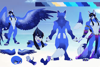 draw furry reference sheet anthro fursuit oc design furry nsfw oc ref sheet