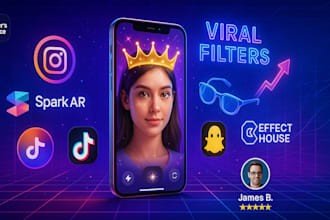 design viral ar filters for instagram tiktok snapchat with spark ar and house