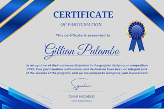 create professional custom certificate design