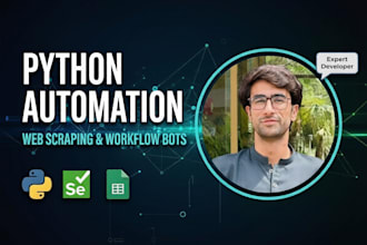 build a custom python web scraper and automation bot
