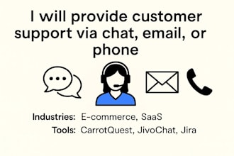 provide customer support via chat, email or phone