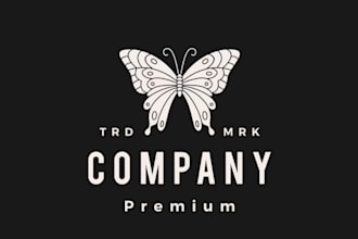 create colorful butterfly logo design for your brand