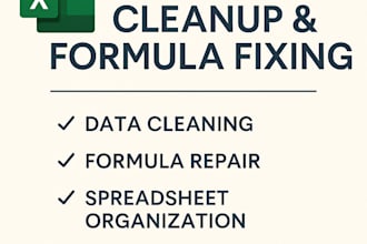 clean organize and fix your excel data and formulas