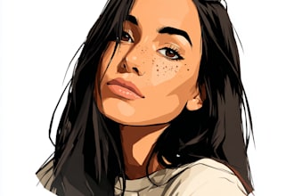draw realistic face vector cartoon portrait of you