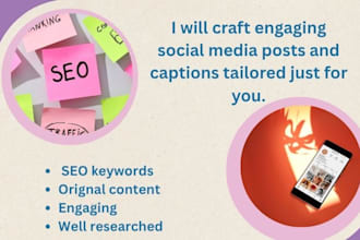 create captivating social media posts and captions for you