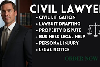 be your lawyer for civil litigation in property, business, personal disputes