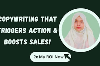 be your sales page and landing page copywriter