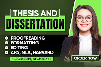 professionally proofread and format your thesis, dissertation or research paper