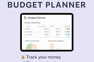build an aesthetic notion budget planner for beginners