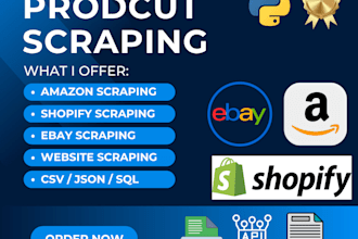 scrape products from amazon, ebay, or any online store