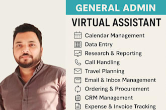 be your reliable general admin virtual assistant