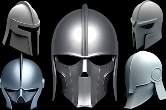 sculpt 3d helmet model cosplay custom helmet, model cosplay mask 3d printing