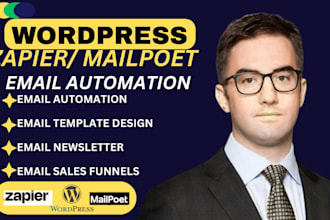 integrate zoho CRM, zapier, and microsoft email automation with wordpress