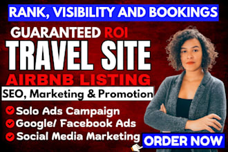 do organic travel site promotion, airbnb promotion to boost hotel bookings