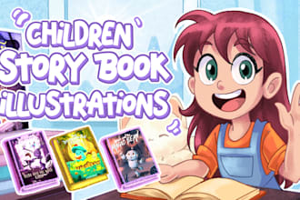 draw children book kids illustration for amazon KDP