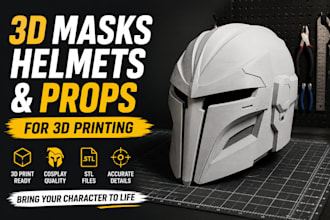 sculpt 3d mask 3d helmet cosplay mask props 3d cosplay model for 3d printing