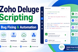 custom zoho deluge scripts and fix bugs