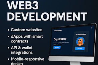 develop modern websites and web3 dapps using django nodejs laravel or solidity