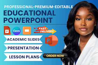 design educational presentation, ppt slides, training, custom slides, proposals