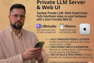 custom private llm setup with webui