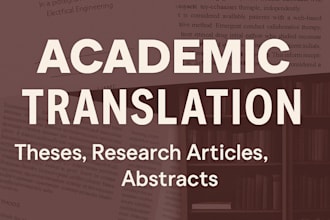 translate articles, theses, and academic texts professionally